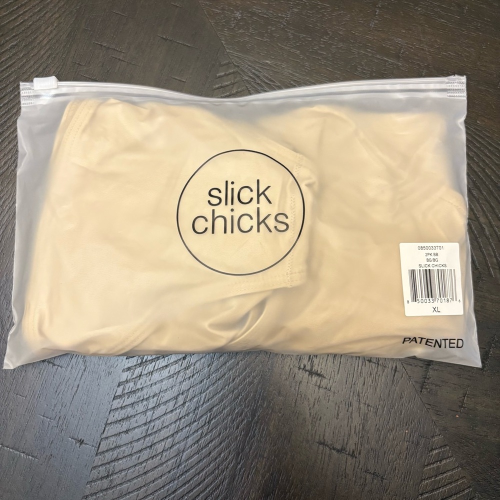 Slick Chicks Women’s Underwear Size XL Beige 2 Pack Side Hook Closure Both Sides